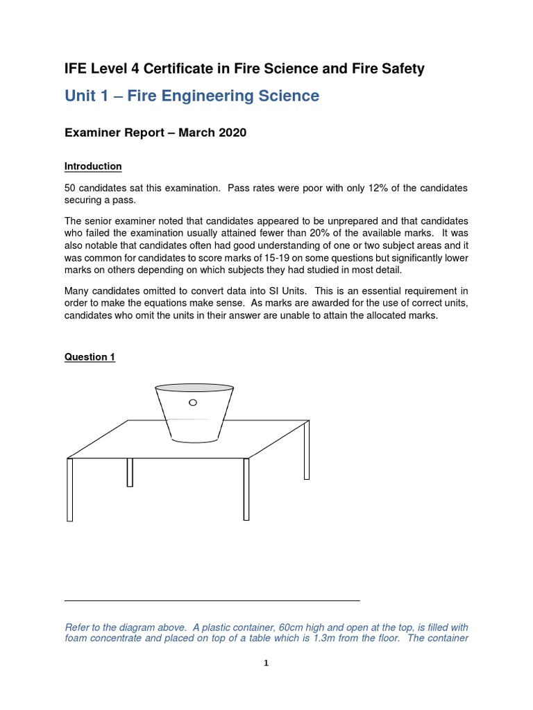 IFE Level 4 Fire Science Exam Report | PDF | Combustion | Electrical ...