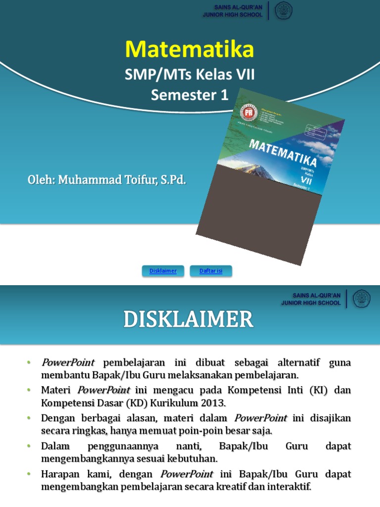 Matematika Kelas 7 | PDF