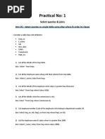 Advanced SQL All Practicals