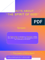 7 facts about THE SPIRIT OF GOD