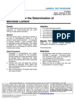 Test Method For The Determination of Microbial Content