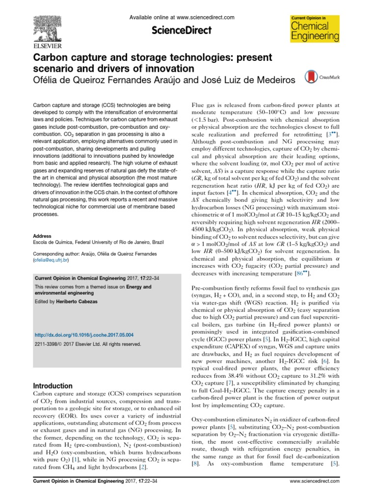 CCS Technologies: Current Trends and Innovations | PDF | Carbon Capture ...