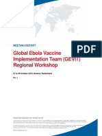 Global Ebola Vaccine Implementation Team (GEVIT) Regional Workshop
