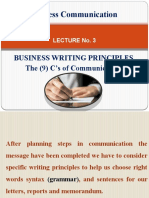 Business Writing Principles (9) C's