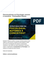 Estruturalismo na Psicologia_ autores e conceitos - Psicanálise Clínica