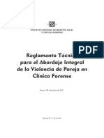 Reglamento Técnico Para El Abordaje Forense Integral de La Violencia de Pareja Código.dg-m-RT 03, Vesión 02-Dic-2011.