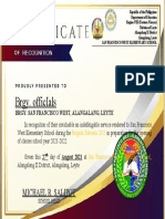 Certifcate of Recognition - LGU
