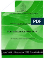 Zimsec O Level Mathematics Question and Answer 2008 - 2010 PDF - ELIBRARY