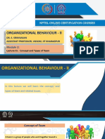 Organizational Behaviour - Concept and Types of Team