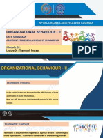 Organizational Behaviour - Ii: Nptel