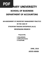 St. Mary University: School of Business Department of Accounting