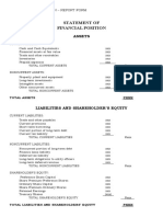 Statement of Financial Position: Assets