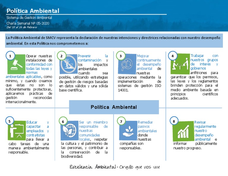 2020 - Charla Semanal #05 Política Ambiental | PDF | Política de medio ...