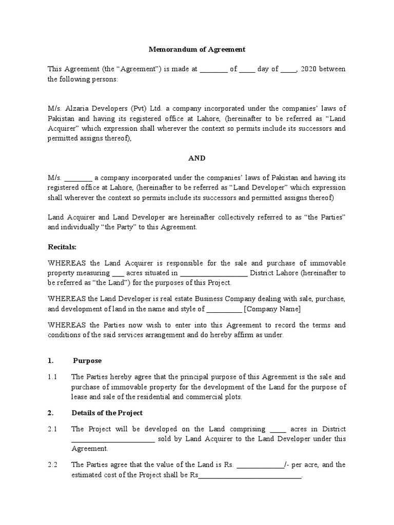 Memorandum of Agreement | PDF | Arbitration | Civil Law (Legal System)