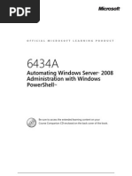 6434 Automating Windows Server 2008 Administration With Windows PowerShell