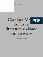 Carolina Maria de Jesus: literatura e cidade em dissenso