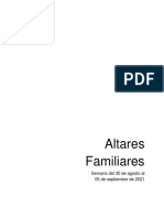 Altares Familiares: Semana Del 30 de Agosto Al 05 de Septiembre de 2021