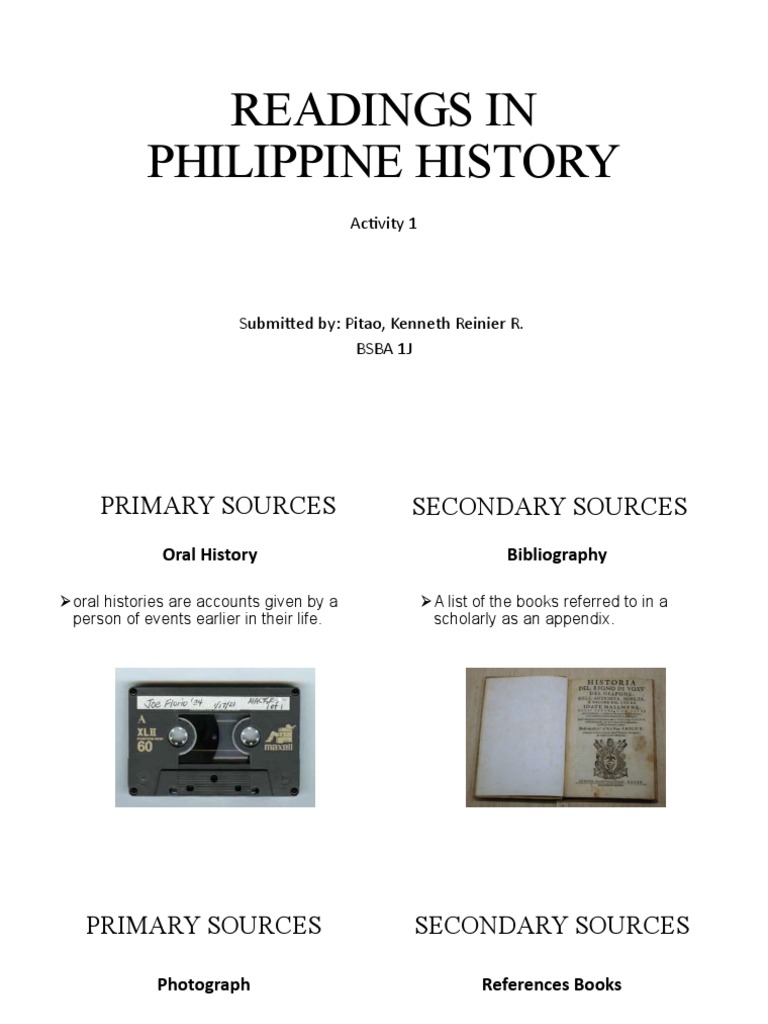 Readings in Philippine History: Activity 1 | PDF