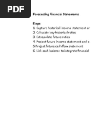 Forecasting Financial Statements Steps