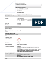 Safety Data Sheet All Purpose Cleaner