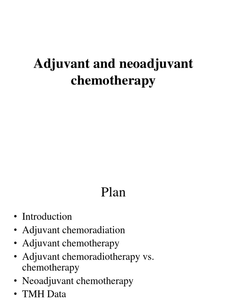 Adjuvant and Neoadjuvant Chemotherapy PDF Cancer Treatments