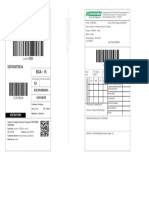 Etiqueta para entrega de paquete con datos de envío y seguimiento