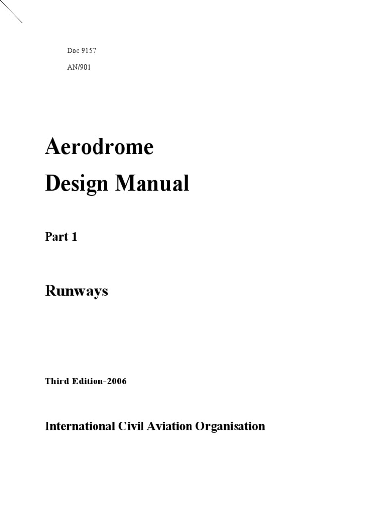 ICAO Aerodrome Design Manual Part 1 | PDF | Runway | Takeoff