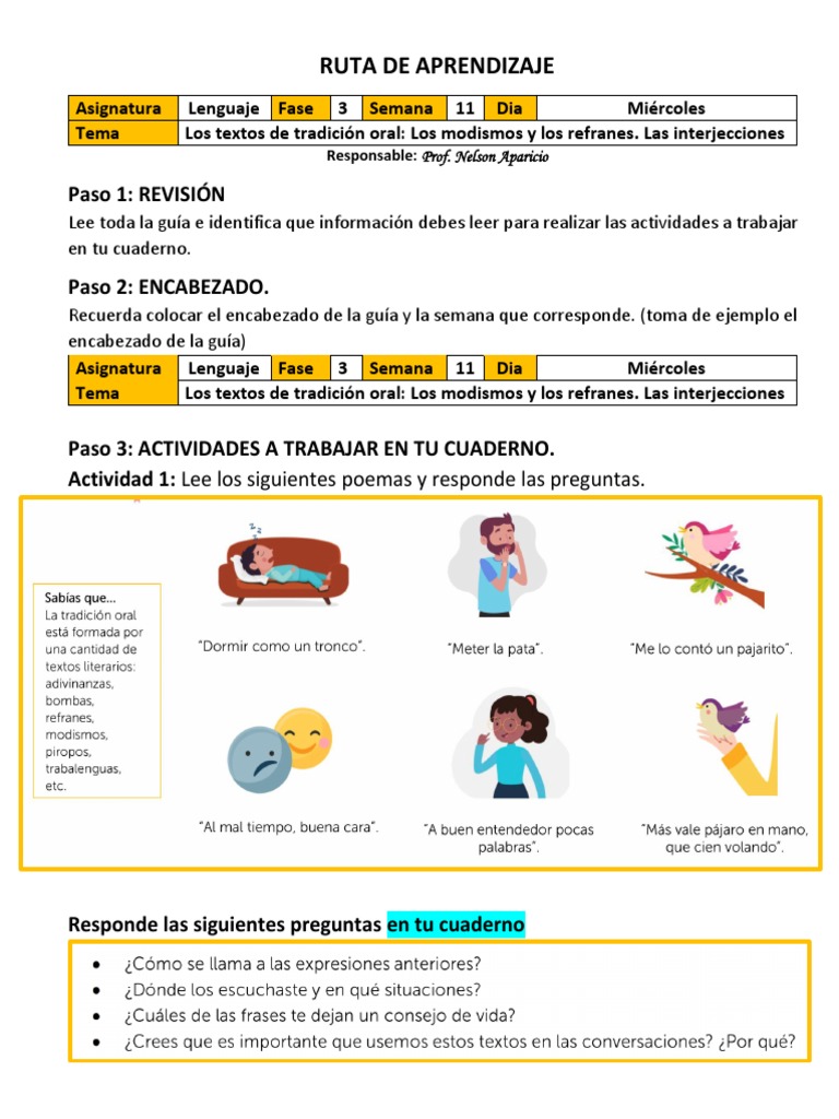 Ruta de Aprendizaje Lenguaje s11 | PDF