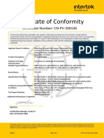 Certificate: of Conformity