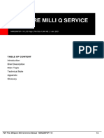Millipore Milli Q Service Manual: Table of Content