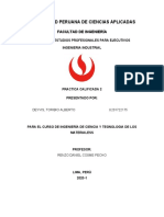 Ingeniería Industrial UPC - Práctica Calificada 2 sobre aceros, aleaciones y tratamientos térmicos