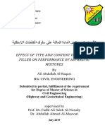 EFFECT OF TYPE AND CONTENT OF MINERALFILLER ON PERFORMANCE OF ASPHALTIC MIXTURES by Eng. ALI Al - Rakas - July 2019 Rev 02