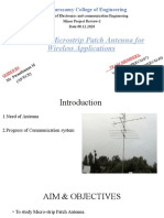 Design of Microstrip Patch Antenna For Wireless Applications