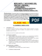 Derecho mercantil y laboral: empresa, signos distintivos