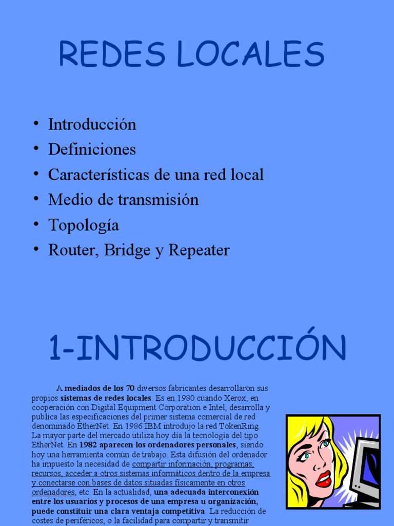 Características y Tipos de Redes Locales | PDF | Red de computadoras ...