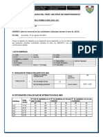 INFORME PEDAGOGICO - Agosto 2021