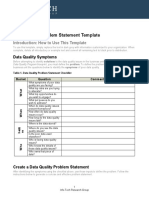 Prueba 2 Data Quality Problem Statement Template: Introduction: How To Use This Template