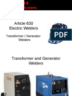Article 630 Electric Welders: Control Systems