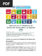 17 Objetivos de Desarrollo Sostenible y La Agenda 2030