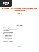 Chapter 1 Introduction To Databases and Transactions