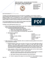 F Template - Minor Quarantine Letter For Covid Close Contact - 09.03.2021