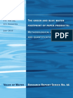 The Green and Blue Water Footprint of Paper Products:: Methodological Considerations and Quantification