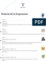 Historia de La Ergonomia