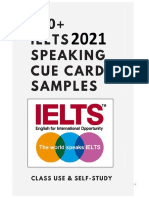 200 Ielts Speaking Cue Cards 2021 With Sample Answers