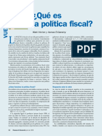 Lectura de Horton y El-Ganainy (2009), ¿Qué Es La Política Fiscal Finanzas Desarrollo (1)