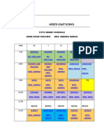 Fifth Graders Schedule