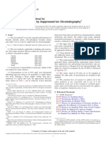 Anions in Water by Suppressed Ion Chromatography: Standard Test Method For