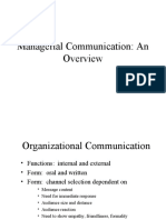 Managerial Communication: An Overview