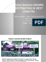 Tugas Bahasa Inggris Destination in West Sumatra: Kelas: XII IPA 3