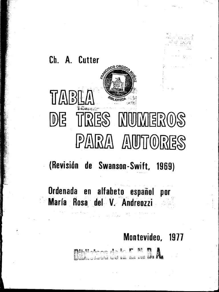 768px x 1024px - 10 Tabla de Tres Numeros para Autores | PDF | Alfabeto | LingÃ¼Ã­stica